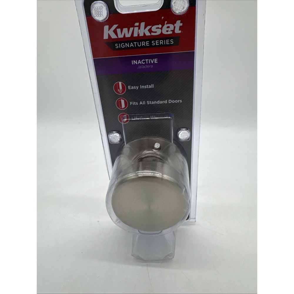 Kwikset Pismo Round Satin Nickel DummyNon Turning Door Knob Round Rose 97880-934